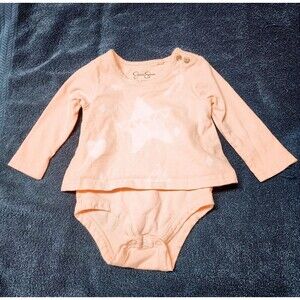 Jessica Simpson 3 To 6 Month Pink Space Long Sleeve Shirt With Bodysuit & Pants